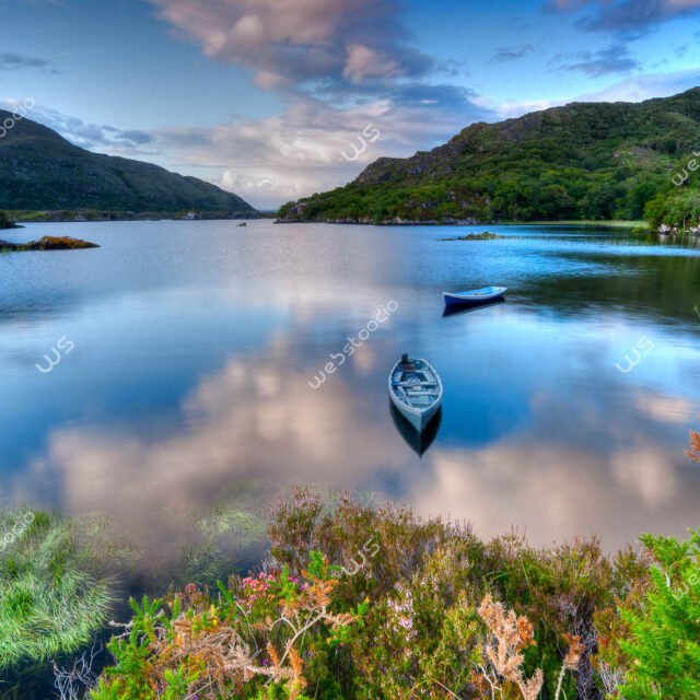 webstoodio | Zdjęcia krajobrazowe | Łódki na jeziorze Muckross Lake w Parku Narodowym Killarney, Irlandia