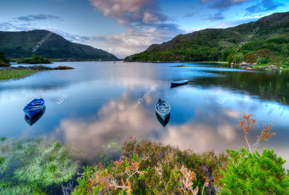 webstoodio | Zdjęcia krajobrazowe | Łódki na jeziorze Muckross Lake w Parku Narodowym Killarney, Irlandia