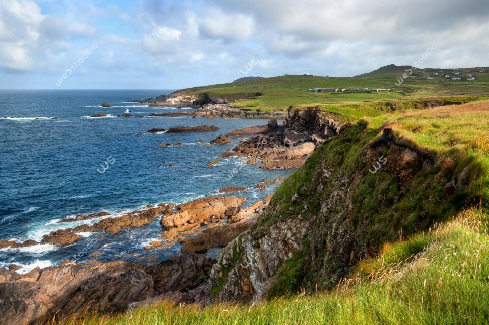 webstoodio | Zdjęcia krajobrazowe | Panorama z klifami na przylądku Slea Head, półwysep Dingle, Irlandia